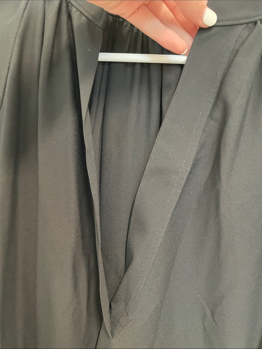 Helmut Lang Black Draped Long-Sleeve Blouse - Picture 3 of 5